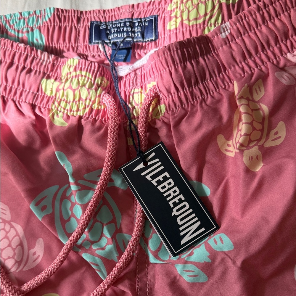 Vilebrequin Pink Turtle Print Men Shorts - Picture 4 of 9